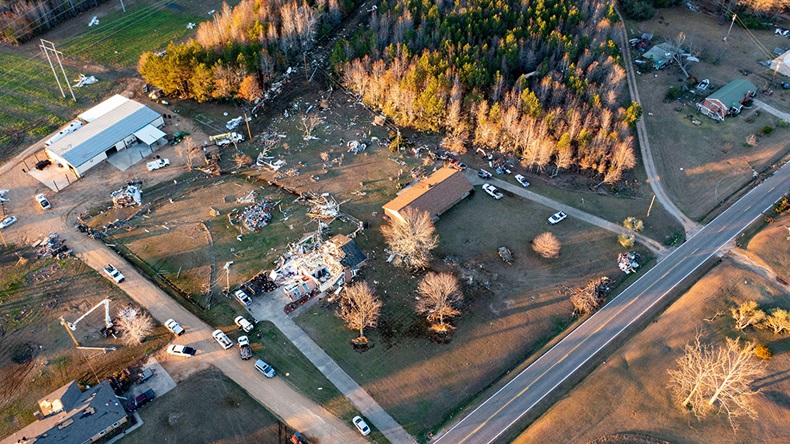 Tornado damage Mississippi (2022) (Chad Robertson/Alamy Stock Photo)