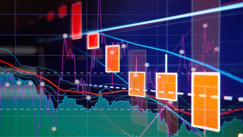 Stock market down (yanadhorn/Shutterstock.com)