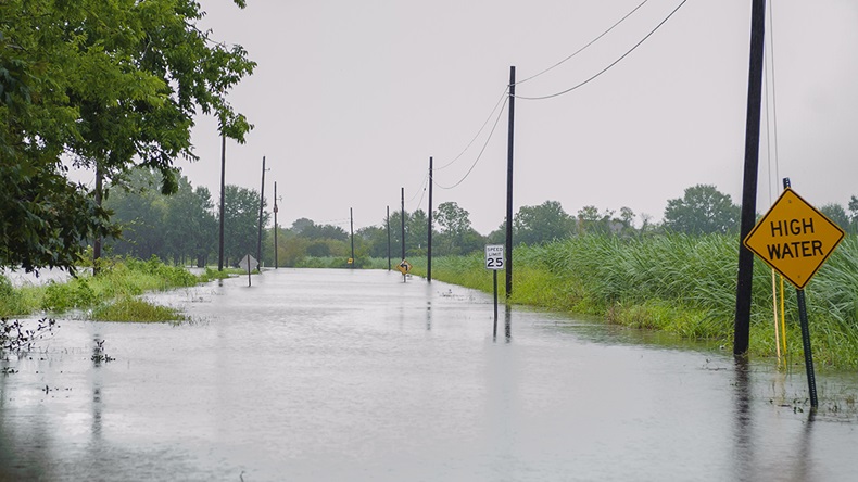Tropical Storm Barry flooding Louisiana (2019) (ccpixx photography/Shutterstock.com)