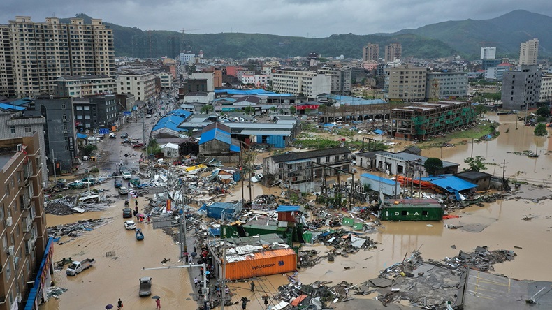 Typhoon Lekima China damage (2019) (Photoshop studio one/Shutterstock.com)