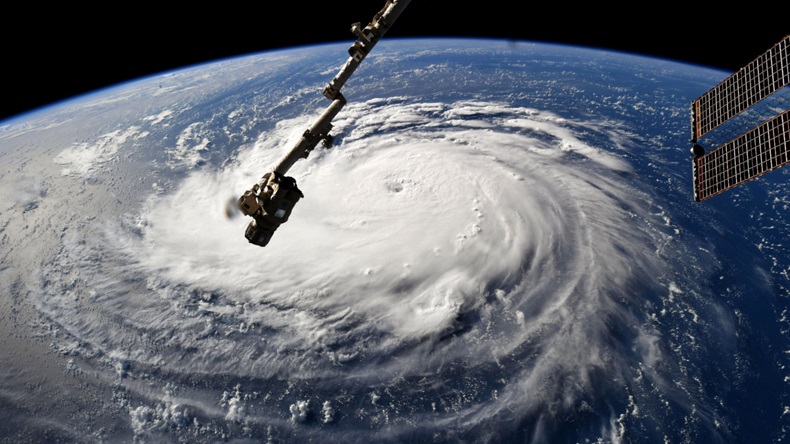 Hurricane from space (World History Archive/Alamy Stock Photo)