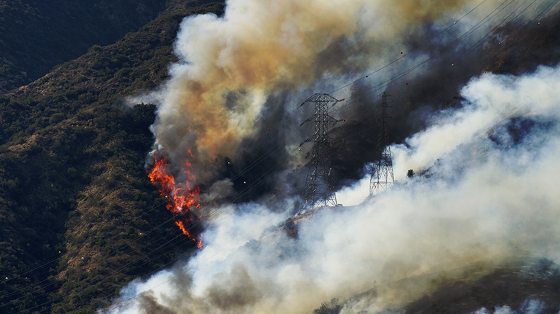 California wildfire power lines (Darleine Heitman/Shutterstock.com)
