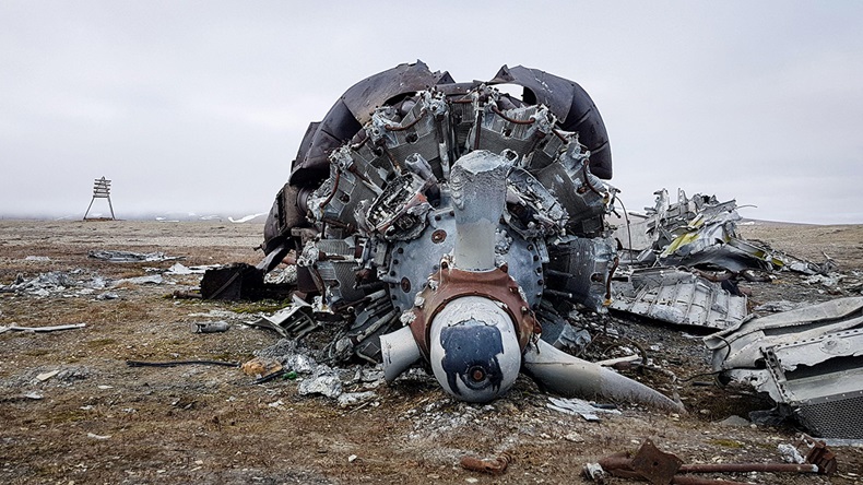 Crashed aeroplane (Josh Forwood/Alamy Stock Photo)