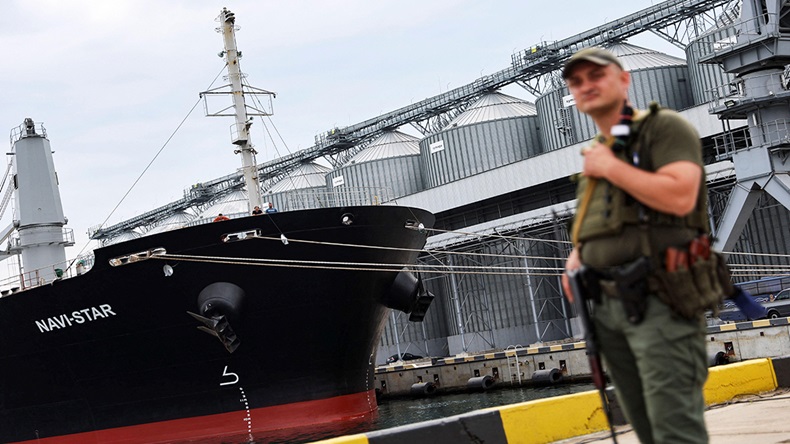 Odesa port grain siloes (REUTERS/Nacho Doce/Alamy Stock Photo)