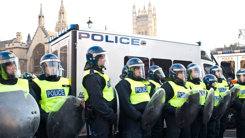 Riot police (Bjanka Kadic/Alamy Stock Photo)