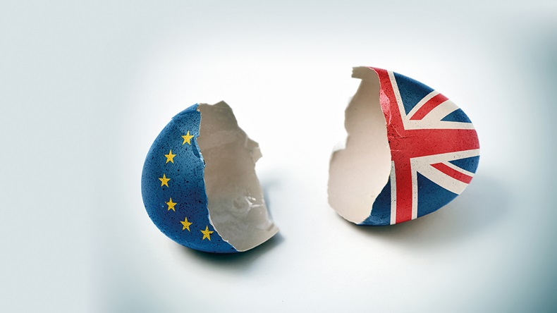 Brexit eggshell (nito/Shutterstock.com)