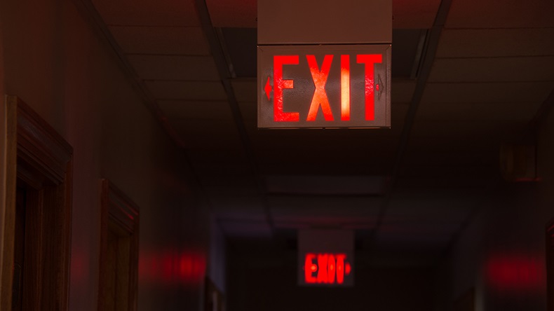 Exit sign (Mike Focus/Shutterstock.com)