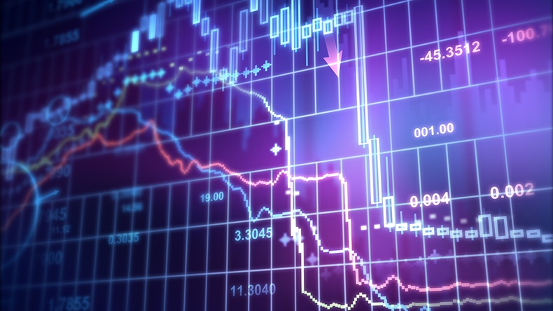 Stock market down (Andrey VP/Shutterstock.com)