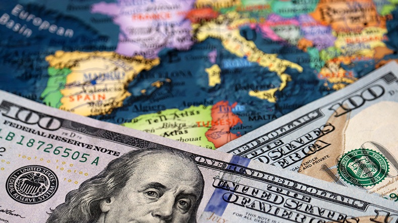 US dollars Europe (Oleg Elkov/Shutterstock.com)